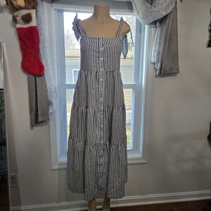 Nautical Striped Maxi Dress